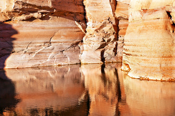 Antelope Slot Canyon Reflection Lake Powell Arizona