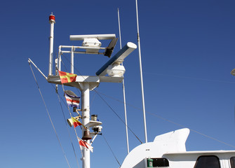 radar and communications system of a ship