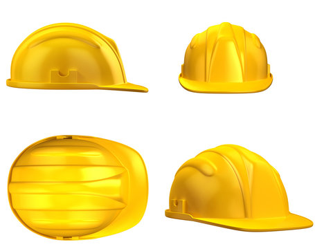 construction helmet from different views