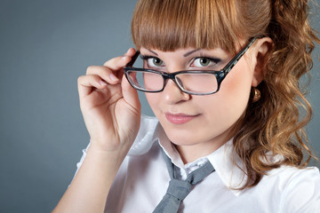 Girl with glasses