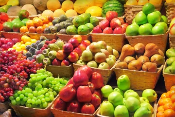 Stof per meter Fruit market © adisa