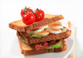 Bacon and egg sandwich
