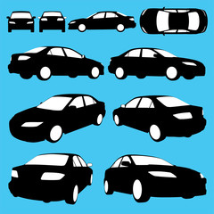 vector silhouette - automobile