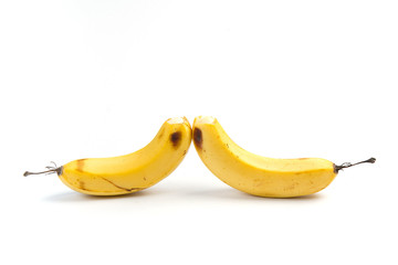 Bunch of bananas isolated on white background