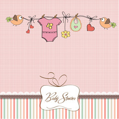 baby girl shower card