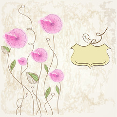 romantic pink flowers background