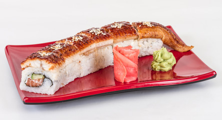 Japanese traditional Cuisine - Maki Roll with Cucumber , Cream C