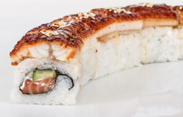 Japanese traditional Cuisine - Maki Roll with Cucumber , Cream C