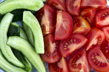 Vegetables for salad