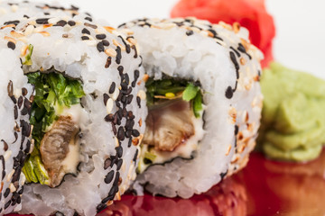 Japanese traditional Cuisine - Maki Roll with Nori , Cream Chees