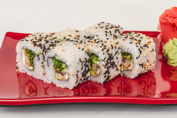 Japanese traditional Cuisine - Maki Roll with Nori , Cream Chees