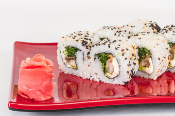 Japanese traditional Cuisine - Maki Roll with Nori , Cream Chees