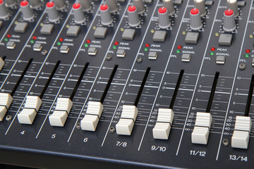 Sound mixer faders