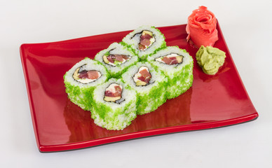 Tobiko Spicy Maki Sushi - Hot Roll with various type of Tobiko (