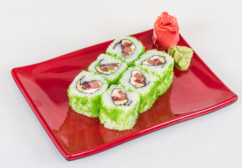 Tobiko Spicy Maki Sushi - Hot Roll with various type of Tobiko (