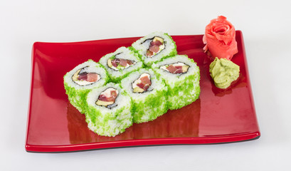 Tobiko Spicy Maki Sushi - Hot Roll with various type of Tobiko (
