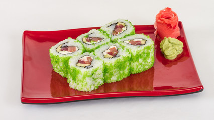 Tobiko Spicy Maki Sushi - Hot Roll with various type of Tobiko (