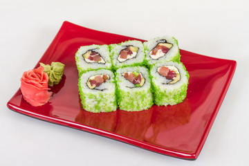 Tobiko Spicy Maki Sushi - Hot Roll with various type of Tobiko (