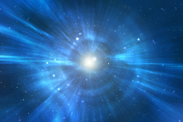 Space travel trough universe © pixel