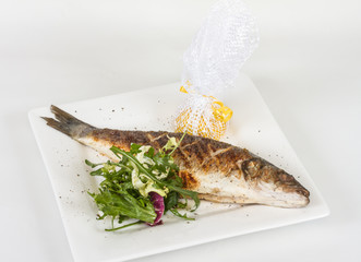 Sea-bass with vegetables