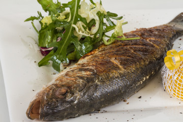 Sea-bass with vegetables