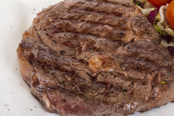 Grilled Beef Steak Isolated On a White Background