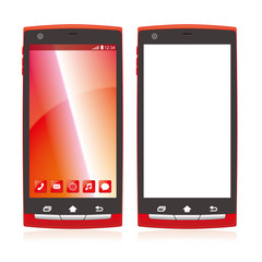 赤いスマートフォン