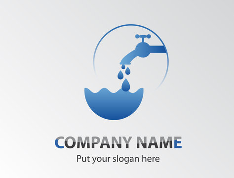 Wasserwerk - Sanitär Logo - Corporate Design - Trinkwasser