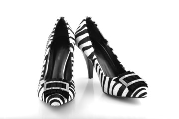 Woman Leopar White&Black Shoes