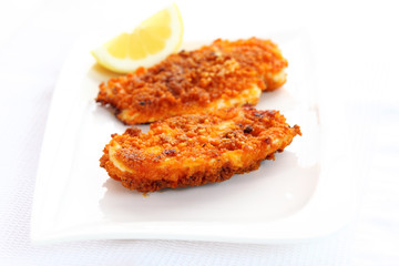 Fried chicken schnitzel