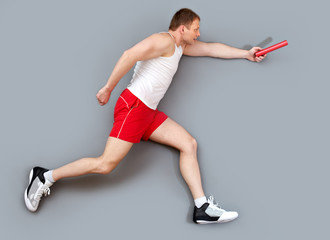 Relay race participant