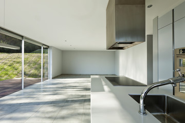 beautiful modern house, view of kitchen