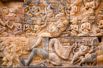 Naklejka premium Ravana the Demon sculpture, Angkor