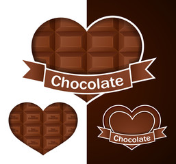 Chocolate hearts. Vector illustration
