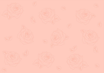 seamless background with silhouettes of roses