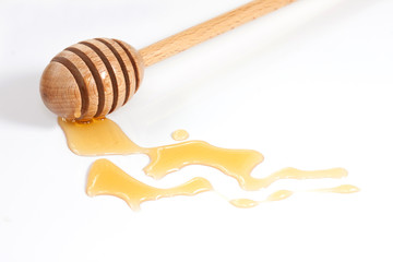 Honey and wood dipper