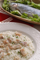 Risotto alla trota Rice with trout 鳟鱼烩饭