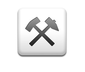 Boton cuadrado blanco simbolo mineria