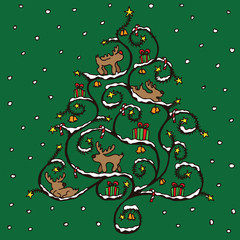 Christmas tree vector