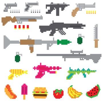 Game guns vector