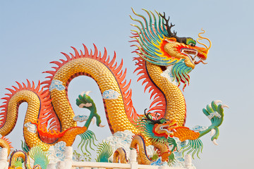Dragon statue at Nakornsawan,Thailand