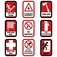 Fire caution signs