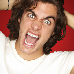man shouting