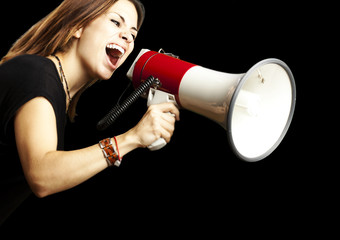 girl with megaphone