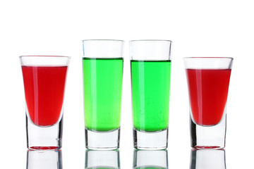 cocktails isolated on white