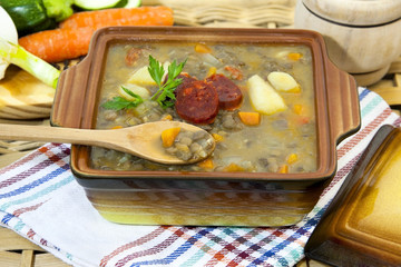 Potaje de lentejas.