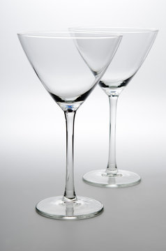 Two cocktail glasses