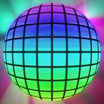 Colorful lighted ball
