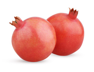 Two ripe pomegranate fruits