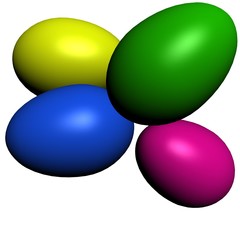Colorful Easter eggs to Easter.